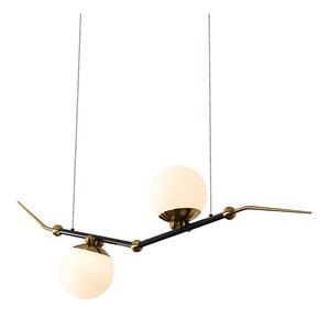 Pemberly Row 43&quot ETL Certified Integrated LED Aluminum Chandelier -Antique Brass