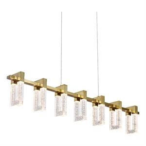 Pemberly Row 40&quot ETL Certified Integrated LED Aluminum Chandelier-Antique Brass
