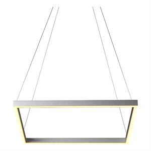 Pemberly Row 20&quot Adjustable ETL Certified Integrated LED Chandelier in Silver