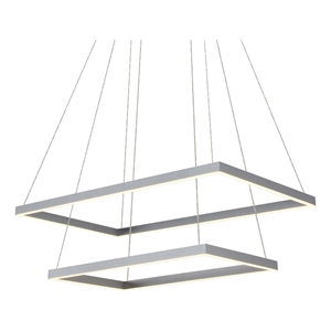 Pemberly Row 29&quot Adjustable ETL Certified Integrated LED Chandelier in Silver