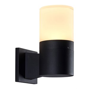 Pemberly Row 9&quot ETL Integrated LED Aluminum Outdoor Wall Sconce in Matte Black