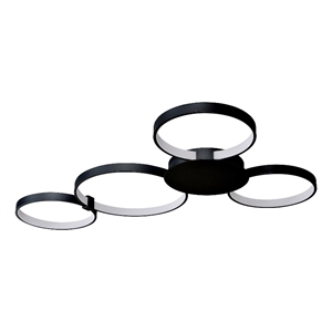 Pemberly Row 43&quot Aluminum ETL Certified Integrated LED Ceiling Fixture in Black