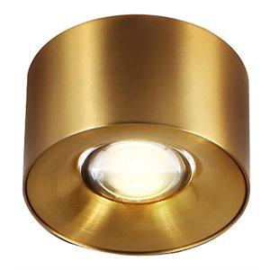 Pemberly Row 3.25&quot ETL Commercial Grade LED Surface Mounted Downlight in Brass