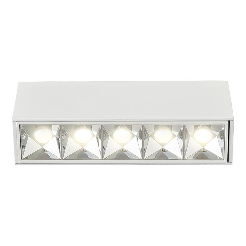 Pemberly Row 5-light ETL Commercial Grade LED Surface Mounted Downlight in White