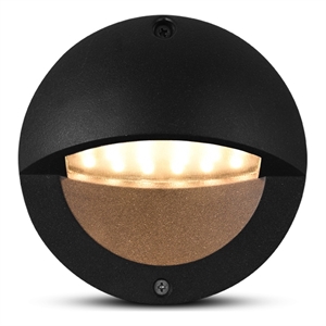 Pemberly Row 5&quot 3W ETL Integrated LED Aluminum Outdoor Steps Light Matte Black