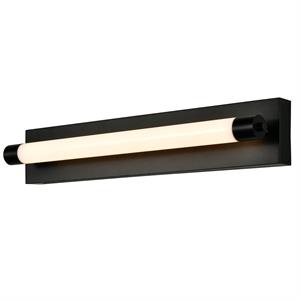 Pemberly Row 24&quot ETL Certified Integrated LED Bathroom Lighting Fixture in Black