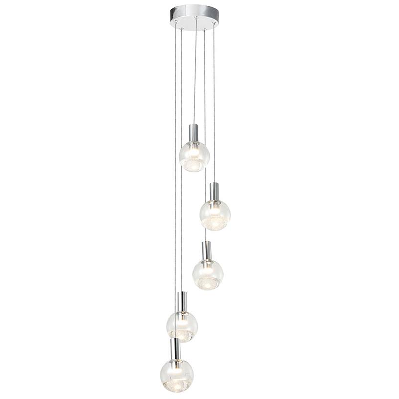 Pemberly Row Integrated LED ETL Certified Aluminum Chandelier - Polished Chrome
