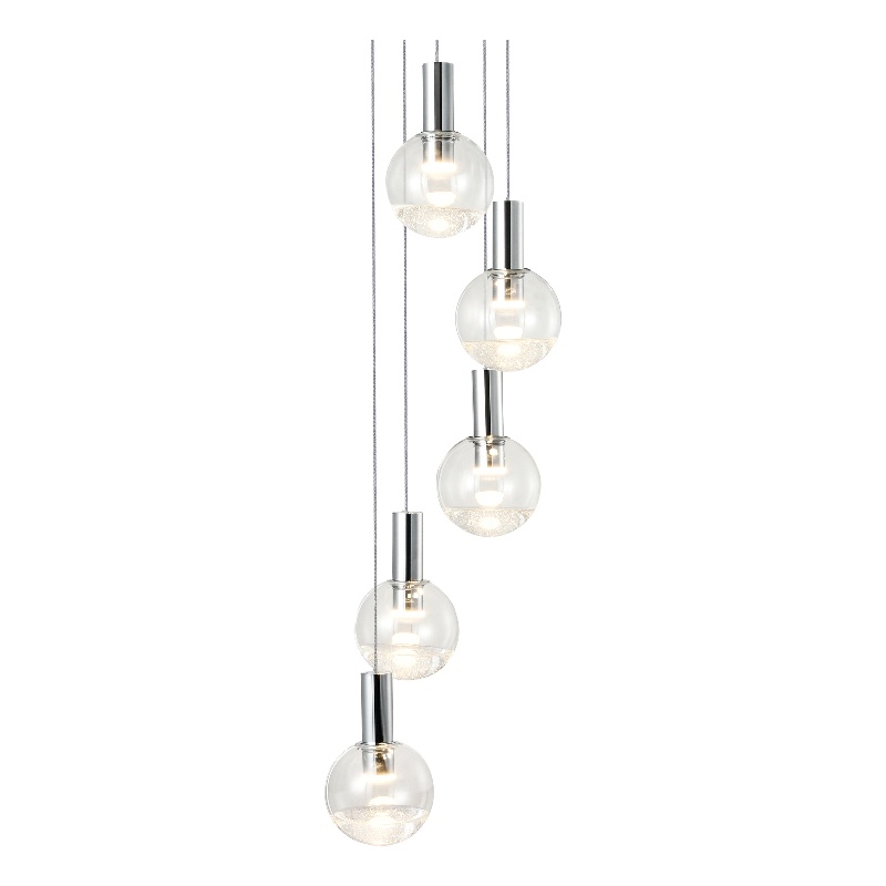 Pemberly Row Integrated LED ETL Certified Aluminum Chandelier - Polished Chrome