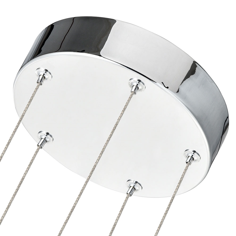 Pemberly Row Integrated LED ETL Certified Aluminum Chandelier - Polished Chrome