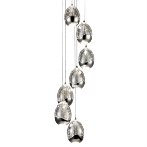 Pemberly Row Integrated LED ETL Certified Aluminum Chandelier - Polished Chrome