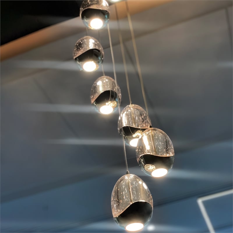 Pemberly Row Integrated LED ETL Certified Aluminum Chandelier - Polished Chrome