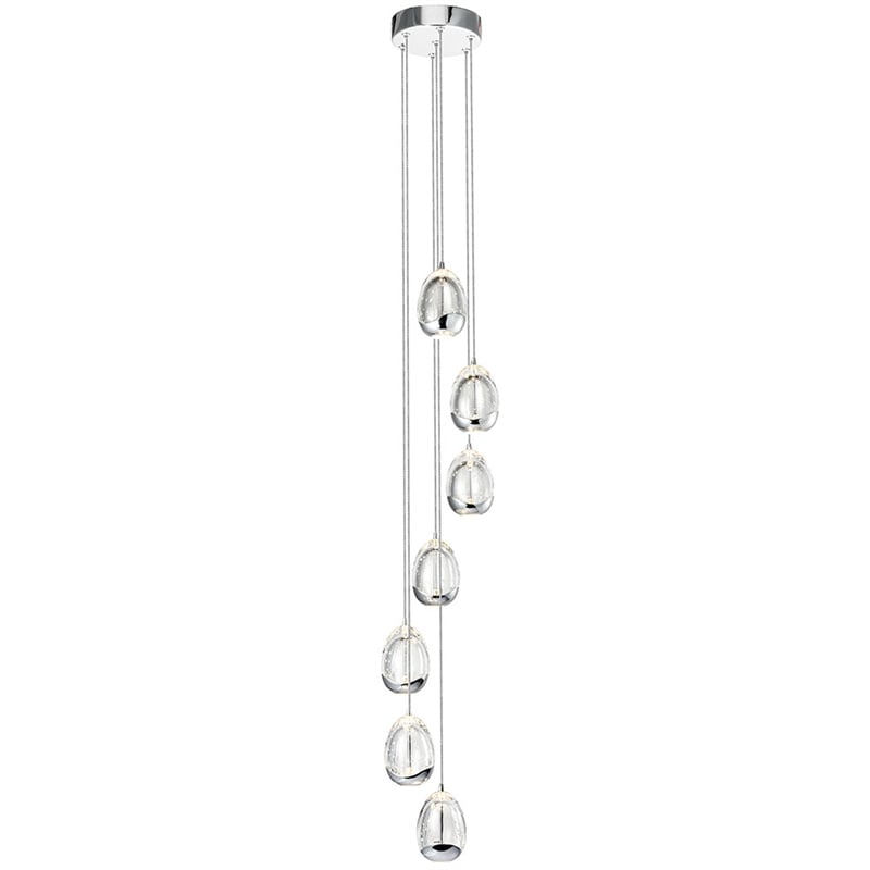 Pemberly Row Integrated LED ETL Certified Aluminum Chandelier - Polished Chrome