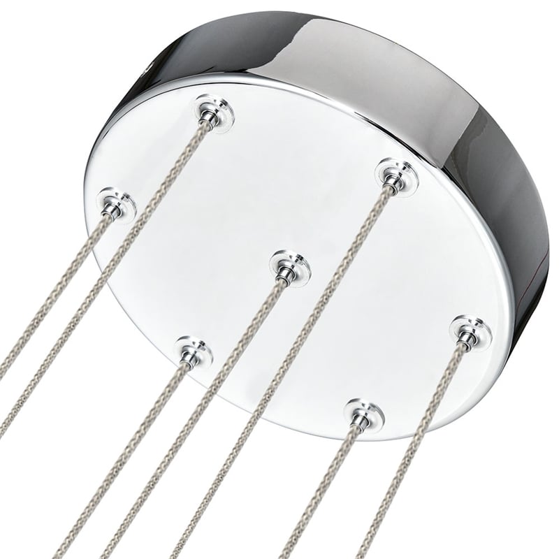 Pemberly Row Integrated LED ETL Certified Aluminum Chandelier - Polished Chrome