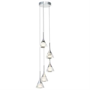 Pemberly Row Integrated LED ETL Certified Aluminum Chandelier - Polished Chrome