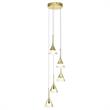 Pemberly Row 5-Light ETL Certified Integrated LED Aluminum Chandelier - Gold
