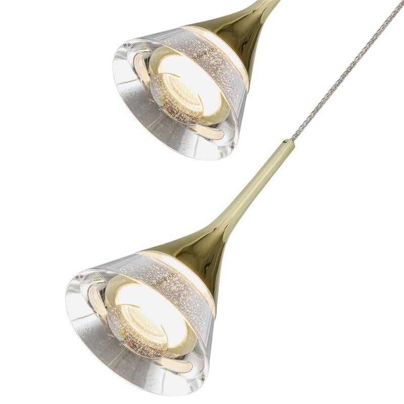 Pemberly Row 5-Light ETL Certified Integrated LED Aluminum Chandelier - Gold
