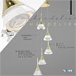 Pemberly Row 5-Light ETL Certified Integrated LED Aluminum Chandelier - Gold