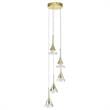 Pemberly Row 5-Light ETL Certified Integrated LED Aluminum Chandelier - Gold