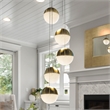 Pemberly Row 5-Light Integrated LED ETL Certified Aluminum Chandelier - Brass