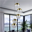 Pemberly Row 5-Light Integrated LED ETL Certified Aluminum Chandelier - Brass