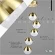 Pemberly Row 5-Light Integrated LED ETL Certified Aluminum Chandelier - Brass