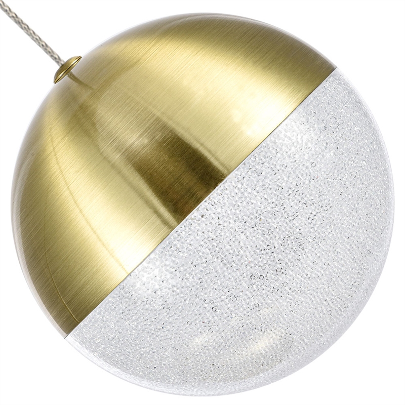 Pemberly Row 5-Light Integrated LED ETL Certified Aluminum Chandelier - Brass