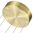 Pemberly Row 5-Light Integrated LED ETL Certified Aluminum Chandelier - Brass