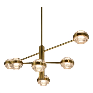 Pemberly Row 40&quot ETL Integrated LED Aluminum Chandelier - Antique Brass