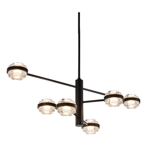 Pemberly Row 40&quot ETL Certified Integrated LED Aluminum Chandelier - Black
