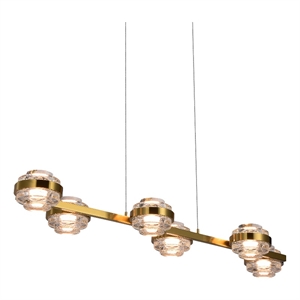 Pemberly Row 39&quot ETL Integrated LED Aluminum Chandelier - Antique Brass