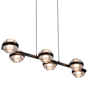 Pemberly Row 39&quot ETL Certified Integrated LED Aluminum Chandelier - Black