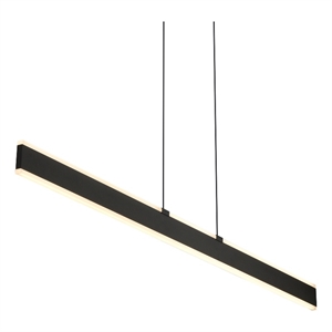 Pemberly Row 48&quot Height Adjustable ETL Certified Integrated LED Chandelier Black