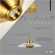 Pemberly Row Height Adjustable ETL Integrated LED Pendant in Antique Brass