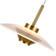 Pemberly Row Height Adjustable ETL Integrated LED Pendant in Antique Brass