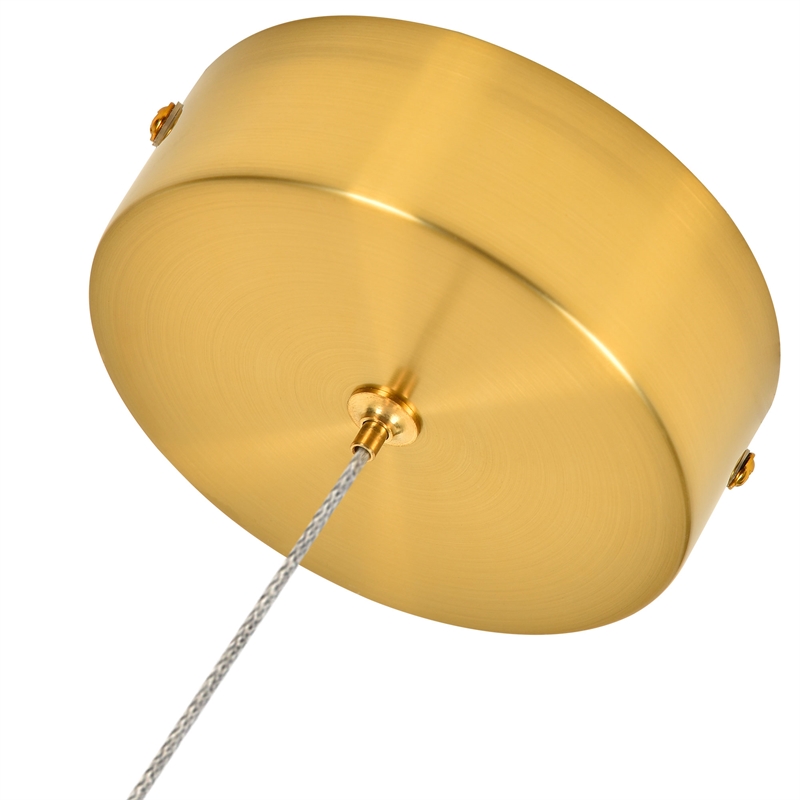 Pemberly Row Height Adjustable ETL Integrated LED Pendant in Antique Brass
