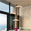 Pemberly Row Height Adjustable ETL Integrated LED Pendant in Antique Brass