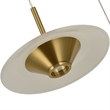 Pemberly Row Height Adjustable ETL Integrated LED Pendant in Antique Brass