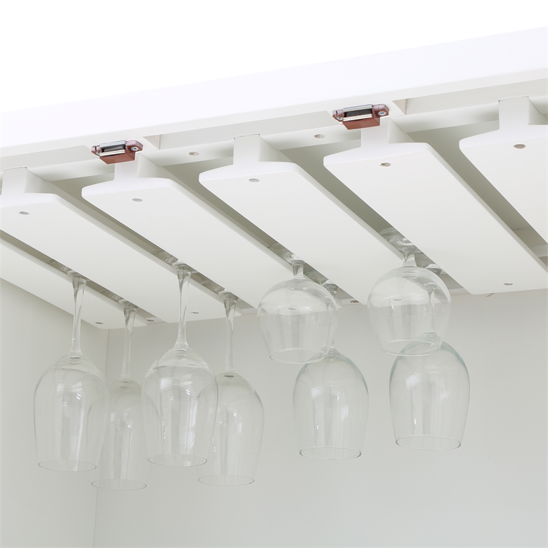 Pemberly Row 60-inch White Wood 2-door Modern Bar Cabinet with Pull-Out Tray