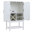 Pemberly Row 60-inch White Wood 2-door Modern Bar Cabinet with Pull-Out Tray