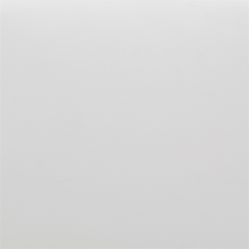 Pemberly Row Wood Arm Milky White Faux Leather Wood Arm Push Back Recliner