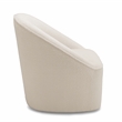 Pemberly Row Milky White Textured Polyester Boucle Fabric Swivel Accent Chair