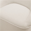 Pemberly Row Milky White Textured Polyester Boucle Fabric Swivel Accent Chair