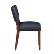 Pemberly Row Midnight Blue Faux Leather Dining Chair - Set of 2