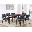 Pemberly Row Midnight Blue Faux Leather Dining Chair - Set of 2