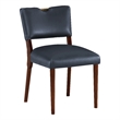 Pemberly Row Midnight Blue Faux Leather Dining Chair - Set of 2