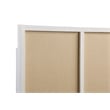 Pemberly Row Contemporary Cane and White Wood King Size Headboard