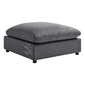 Pemberly Row Charcoal Fabric Extra Large 40 in. Square Ottoman
