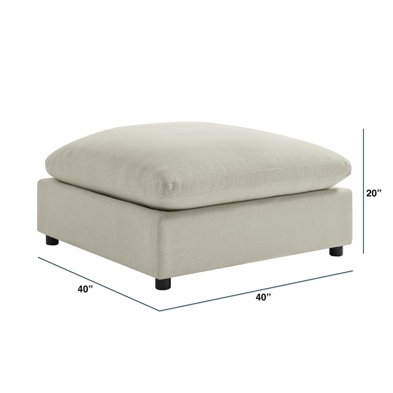 Pemberly Row Contemporary Beige Fabric Extra Large 40