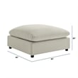 Pemberly Row Contemporary Beige Fabric Extra Large 40