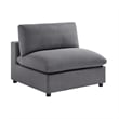Pemberly Row Modular Charcoal Fabric 5-Piece XL Chofa Sectional